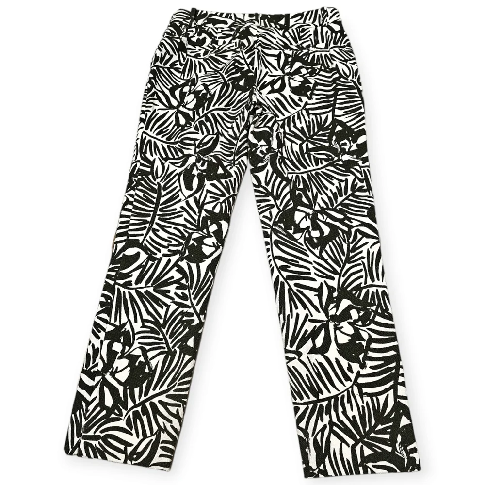 Kate Spade Orchid Print Jackie Havana Cropped Pedal Pusher Pants